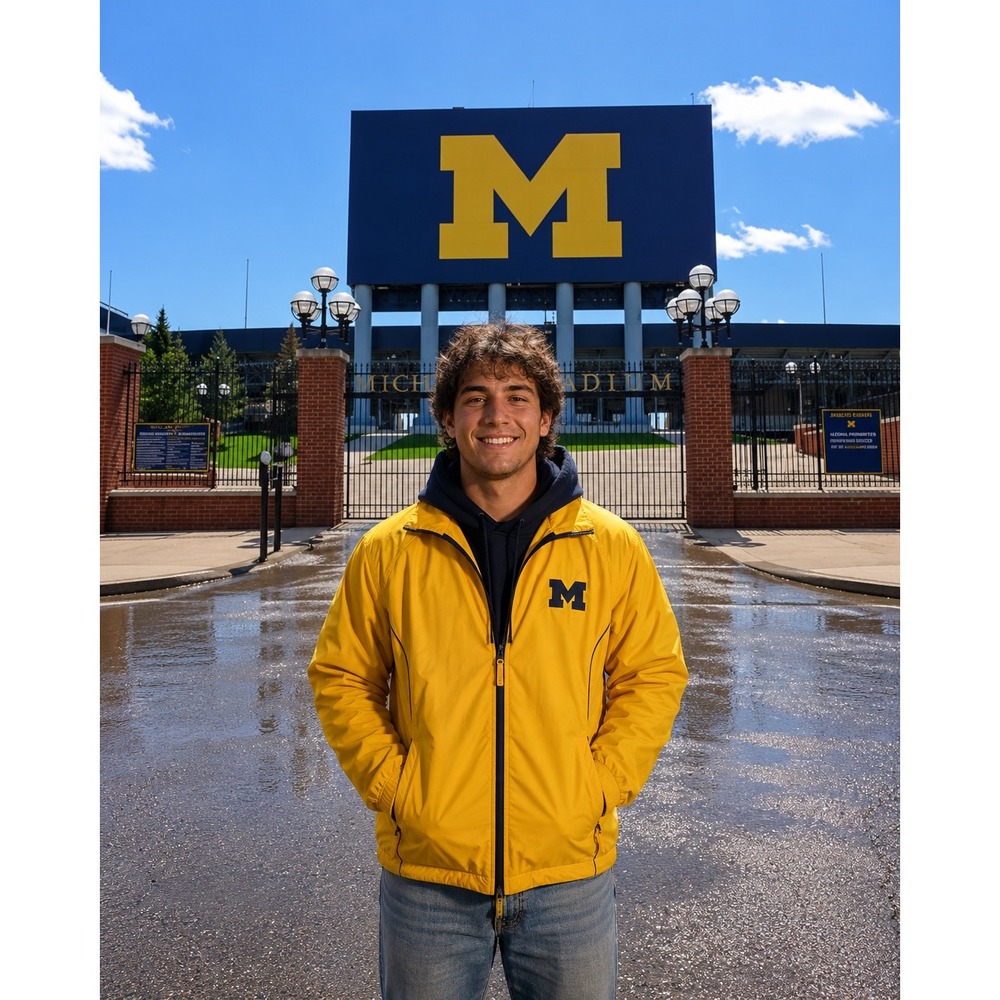 VTG Michigan Wolverines ProEdge Windbreaker XL Embroidered M NCAA Champions